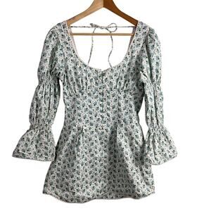 Praerie Brooklyn Dress Floral Croquette Milk Maid Size see measurements